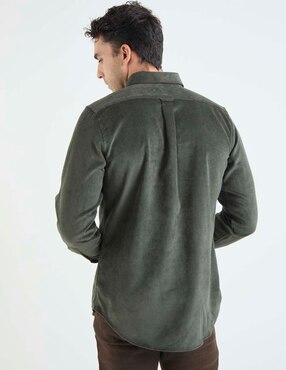 Camisa casual Izod de algodón manga larga para hombre