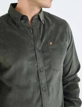 Camisa casual Izod de algodón manga larga para hombre