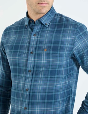 Camisa casual Izod de algodón manga larga para hombre