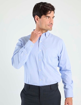 Camisa casual Izod de algodón manga larga para hombre