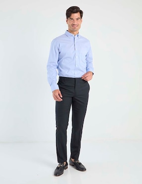 Camisa casual Izod de algodón manga larga para hombre