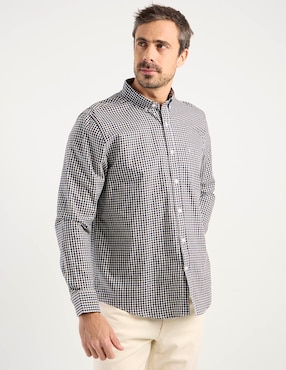 Camisa casual Dioro de algodón manga larga para hombre