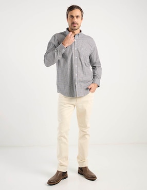 Camisa casual Dioro de algodón manga larga para hombre