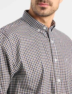 Camisa casual Dioro de algodón manga larga para hombre