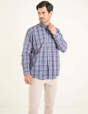 Camisa casual Dioro de algodón manga larga para hombre