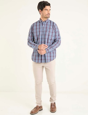 Camisa casual Dioro de algodón manga larga para hombre