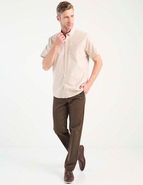 Camisa casual Dioro de algodón manga corta para hombre