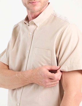 Camisa casual Dioro de algodón manga corta para hombre
