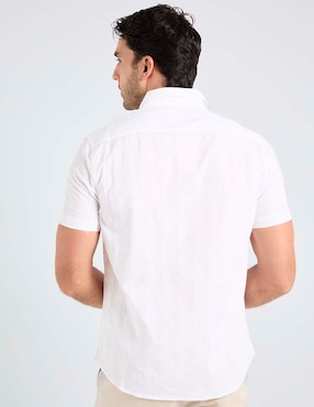 Camisa playa Jbe de algodón manga corta para hombre