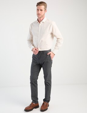 Camisa casual Jbe de algodón manga larga para hombre