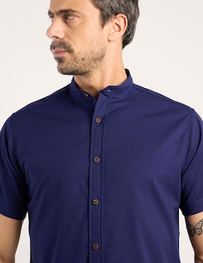 Camisa casual JBE de algodón manga corta para hombre