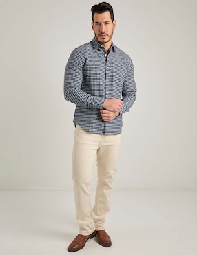 Camisa casual Jbe manga larga para hombre