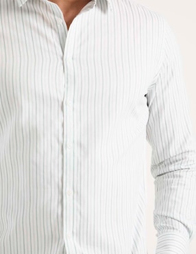 Camisa casual Jbe de algodón manga larga para hombre