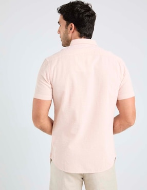 Camisa casual Jbe de algodón manga corta para hombre