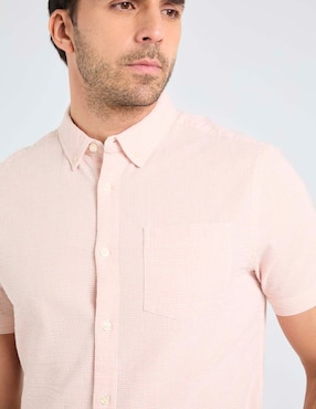 Camisa casual Jbe de algodón manga corta para hombre