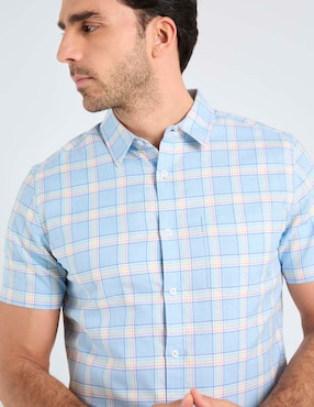 Camisa casual Jbe de algodón manga corta para hombre