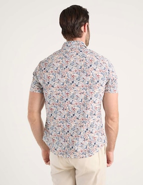 Camisa casual Jbe de algodón manga corta para hombre