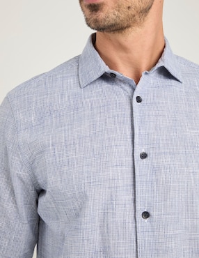 Camisa casual Jbe de algodón manga larga para hombre