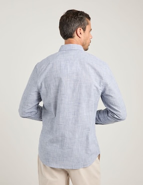 Camisa casual Jbe de algodón manga larga para hombre