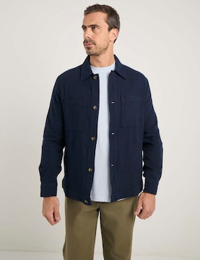 Camisa casual Jbe de algodón manga larga para hombre