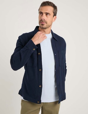 Camisa casual Jbe de algodón manga larga para hombre