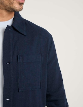 Camisa casual Jbe de algodón manga larga para hombre