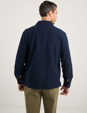Camisa casual Jbe de algodón manga larga para hombre