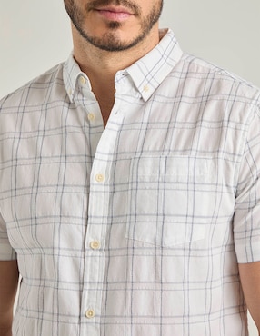 Camisa casual Jbe de algodón manga corta para hombre