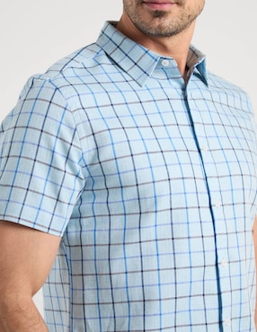 Camisa casual Jbe de algodón manga corta para hombre