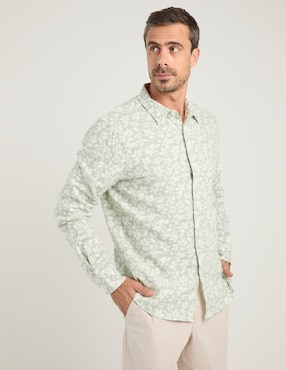 Camisa casual Jbe manga larga para hombre