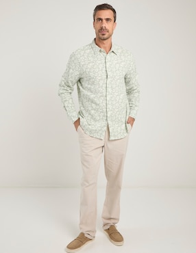 Camisa casual Jbe manga larga para hombre