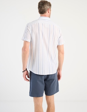 Camisa casual Jbe de algodón manga corta para hombre