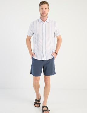 Camisa casual Jbe de algodón manga corta para hombre