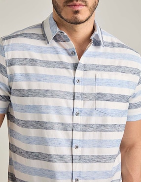 Camisa casual Jbe de algodón manga corta para hombre