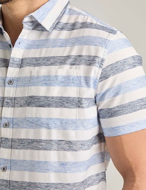 Camisa casual Jbe de algodón manga corta para hombre