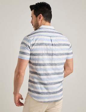 Camisa casual Jbe de algodón manga corta para hombre