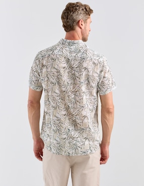Camisa playa Jbe de algodón manga corta para hombre