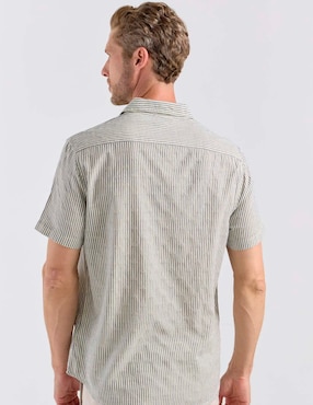 Camisa casual Jbe de algodón manga corta para hombre