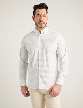 Camisa casual Jbe de algodón manga larga para hombre