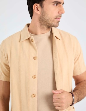 Sobrecamisa playa Jbe de algodón manga corta para hombre