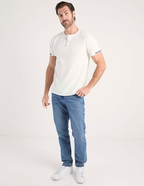 Playera Jbe cuello henley para hombre