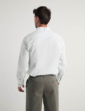 Camisa casual Jbe de algodón manga larga para hombre