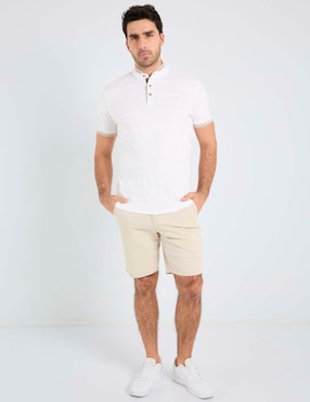 Playera Jbe cuello mao para hombre