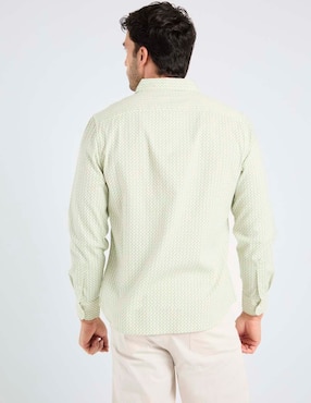 Camisa casual Jbe de algodón manga larga para hombre