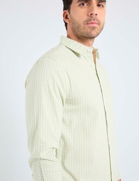 Camisa casual Jbe de algodón manga larga para hombre
