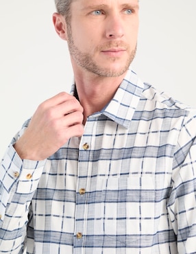Camisa casual Jbe de algodón manga larga para hombre