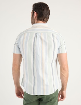 Camisa casual Jbe de algodón manga corta para hombre