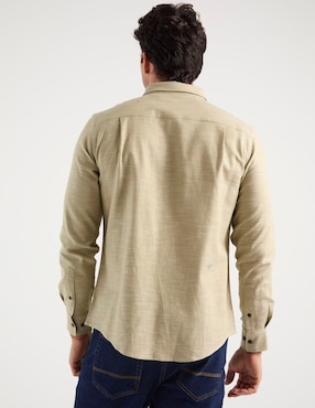 Camisa casual Jbe de algodón manga larga para hombre