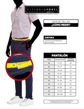 Pantalón business casual chino slim Vittorio Forti para hombre