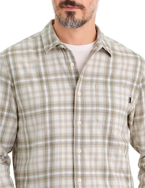 Camisa casual Dockers de algodón manga larga para hombre
